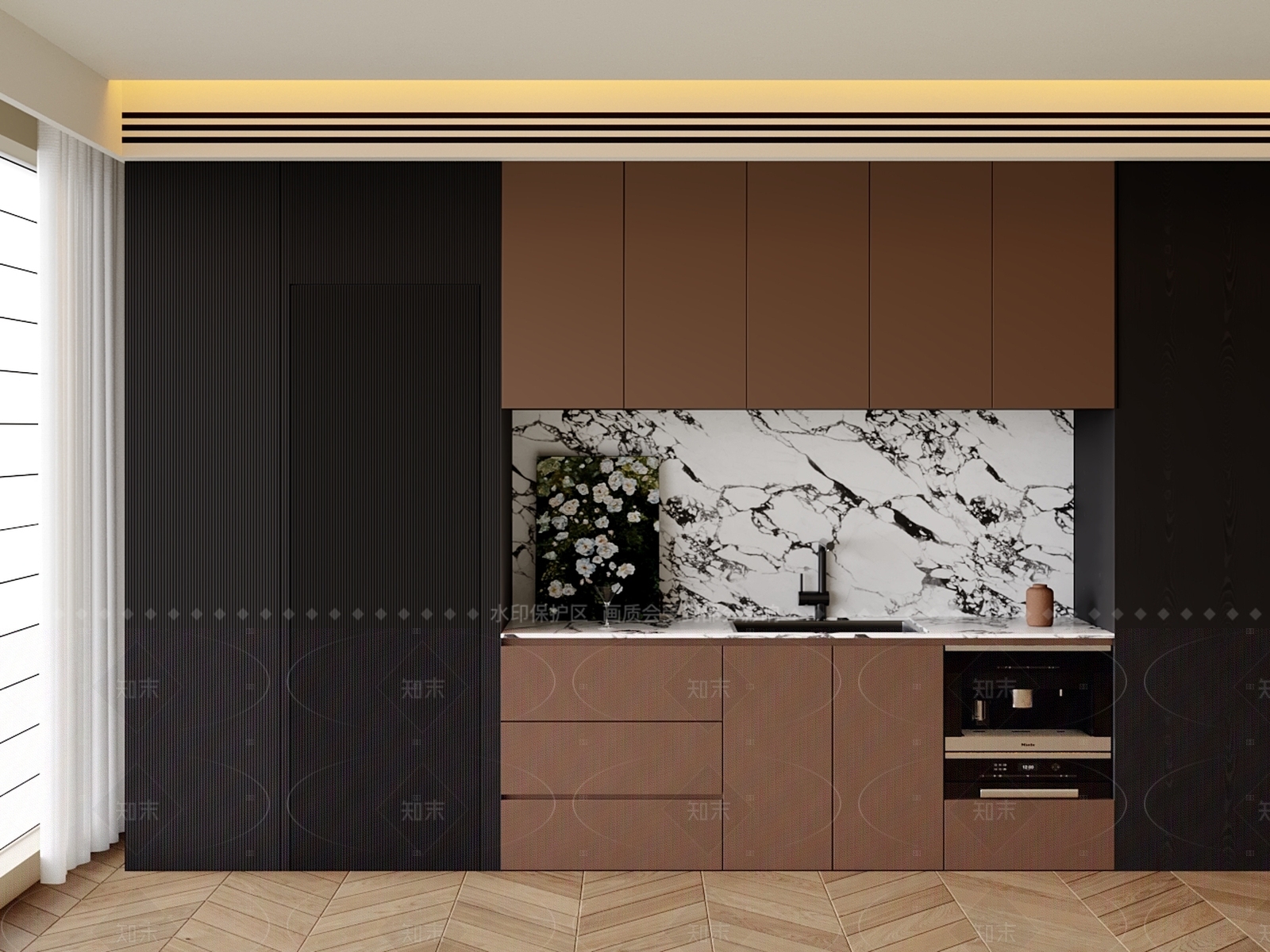 现代餐边柜3D模型下载【ID:1206800469】