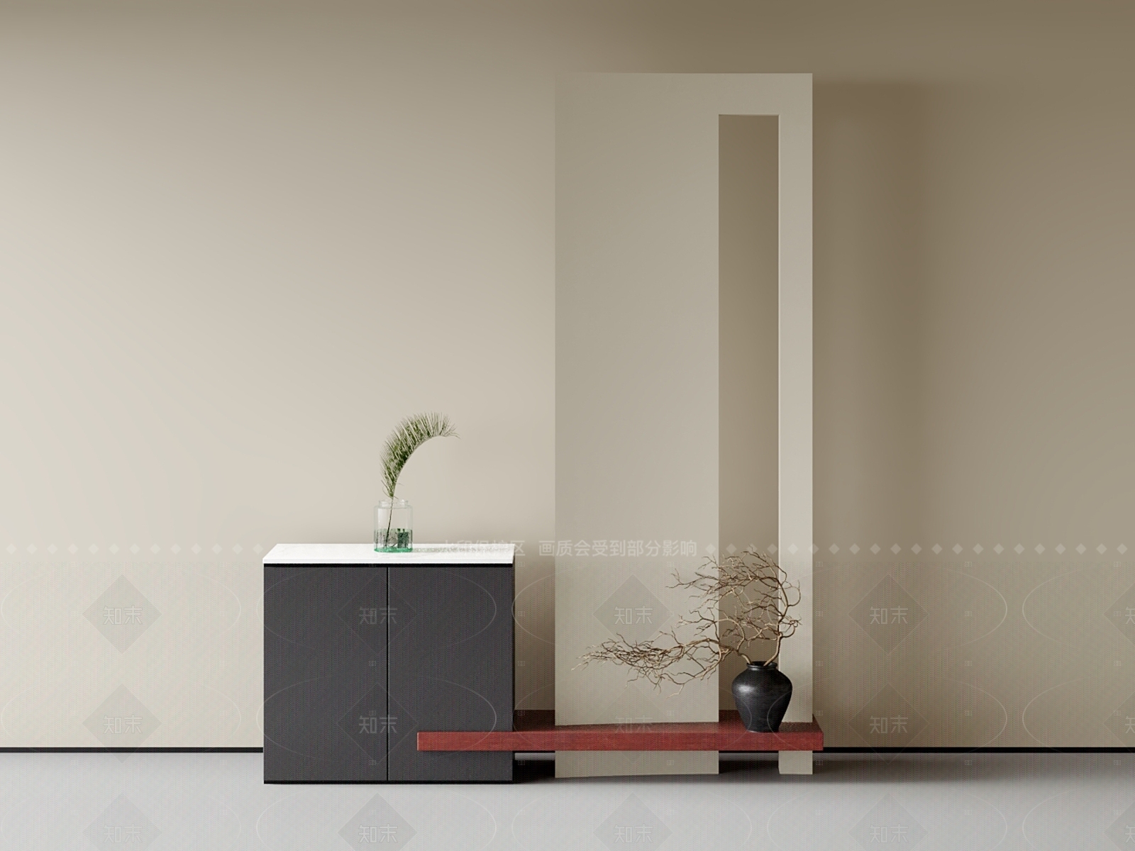现代玄关3D模型下载【ID:1206800664】