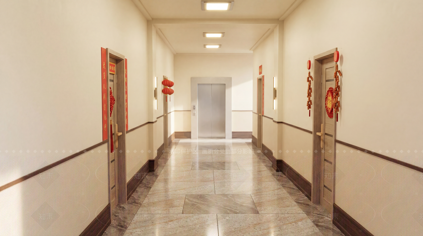 新中式欧式连廊SU模型下载【ID:1206800960】