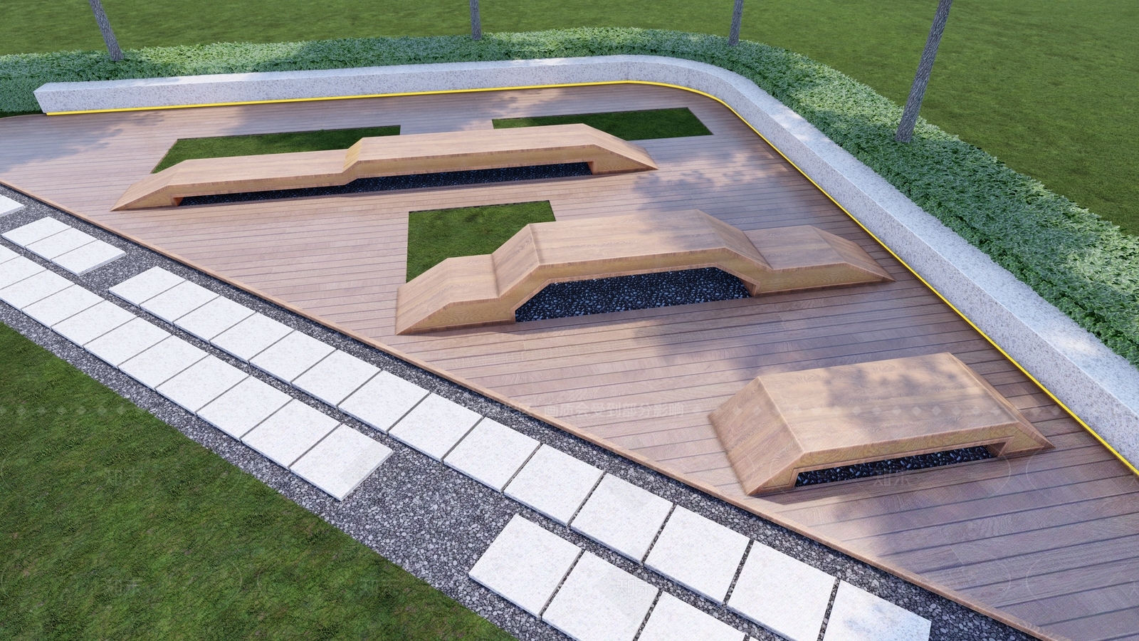 现代口袋公园SU模型下载【ID:1206801271】