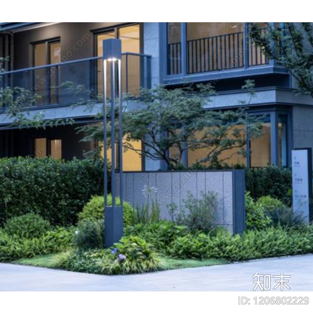 现代新中式景墙施工图下载【ID:1206802229】