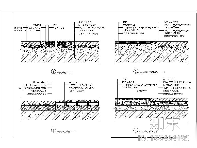 地面通用节点图库cad施工图下载【ID:165464139】