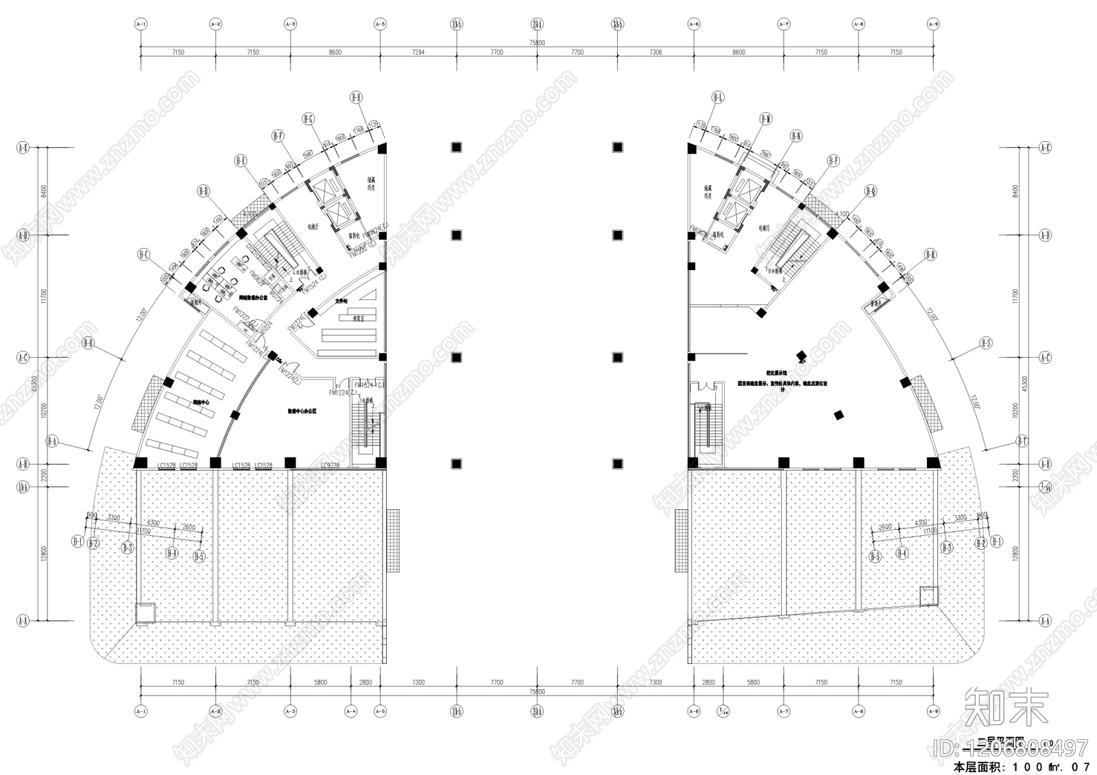 现代学校cad施工图下载【ID:1206808497】