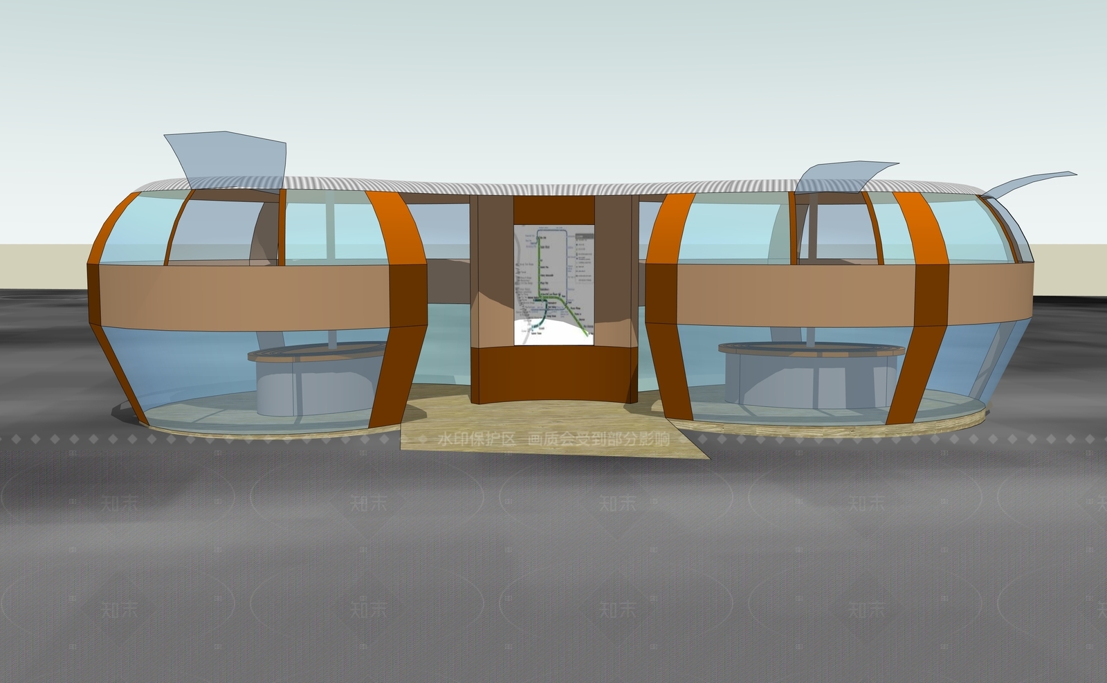 现代简约汽车站SU模型下载【ID:1206810277】