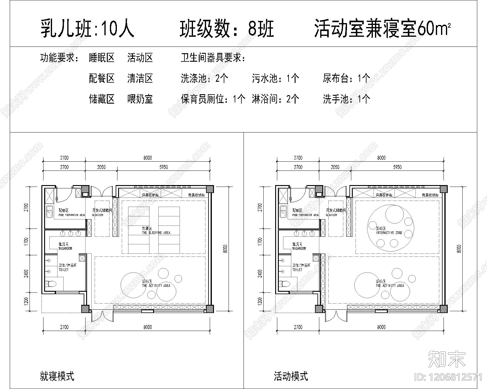 现代轻奢幼儿园建筑施工图下载【ID:1206812571】