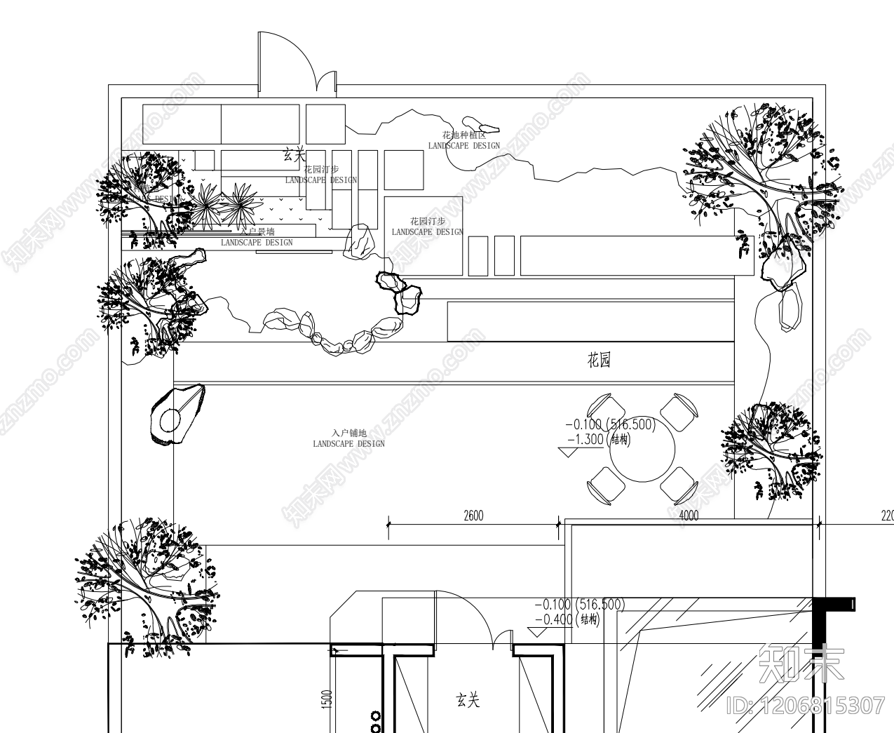 中式现代其他景观施工图下载【ID:1206815307】