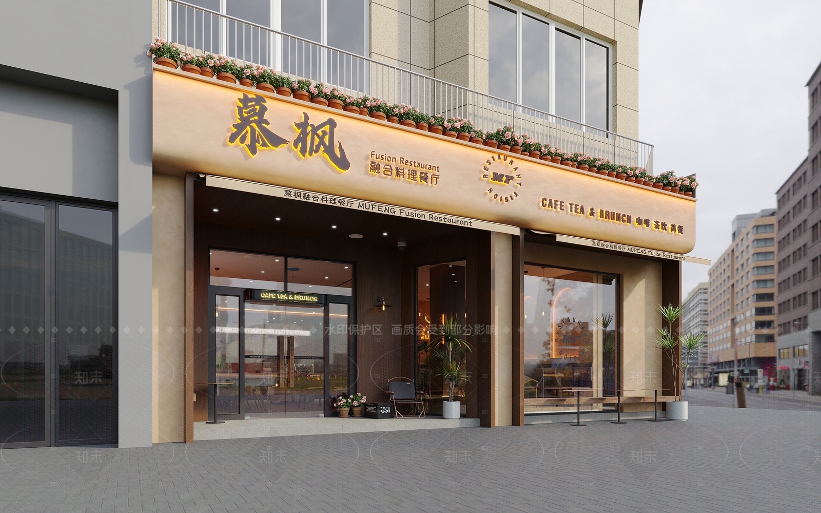 现代简约西餐厅3D模型下载【ID:1206816505】