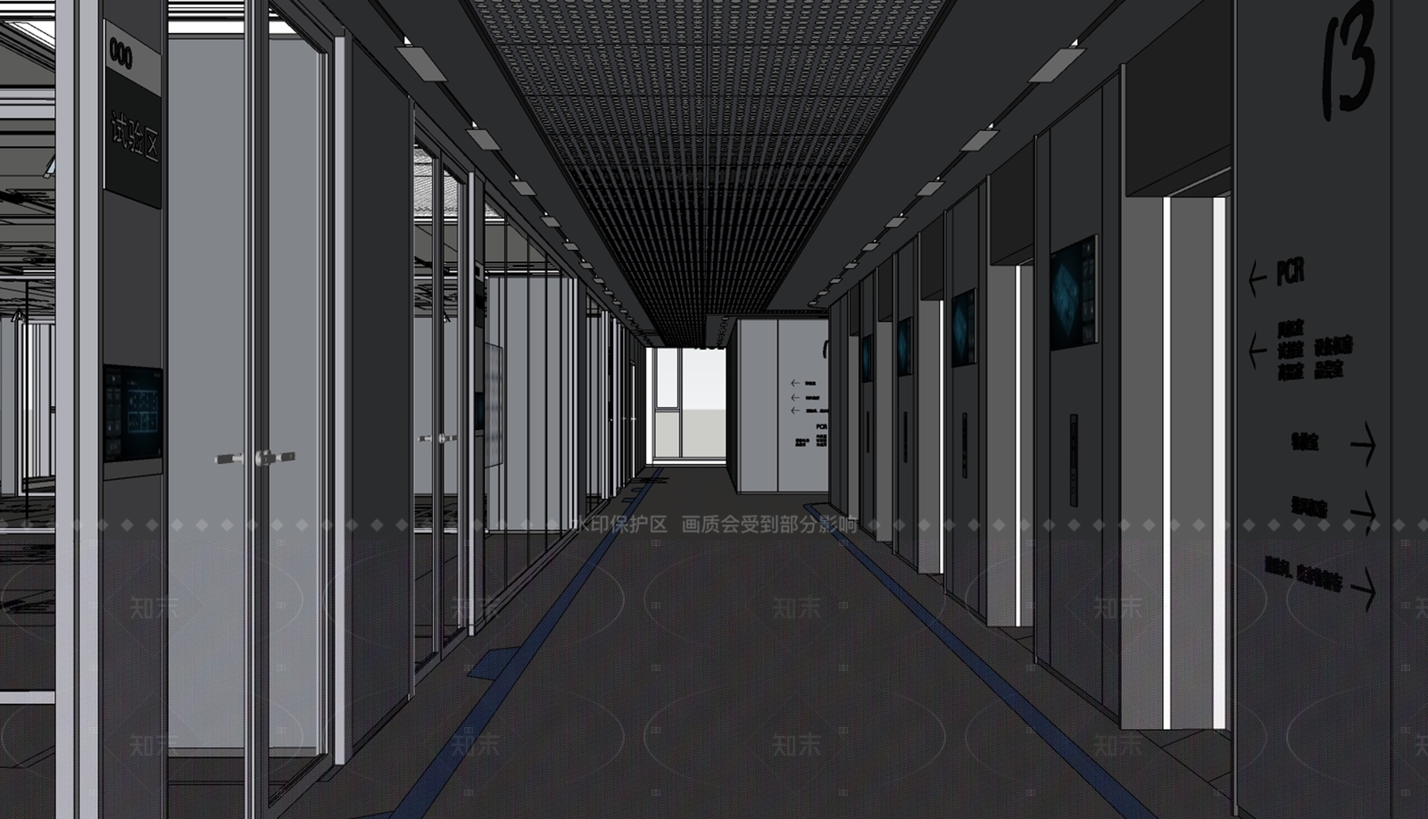 现代实验室SU模型下载【ID:1206818615】