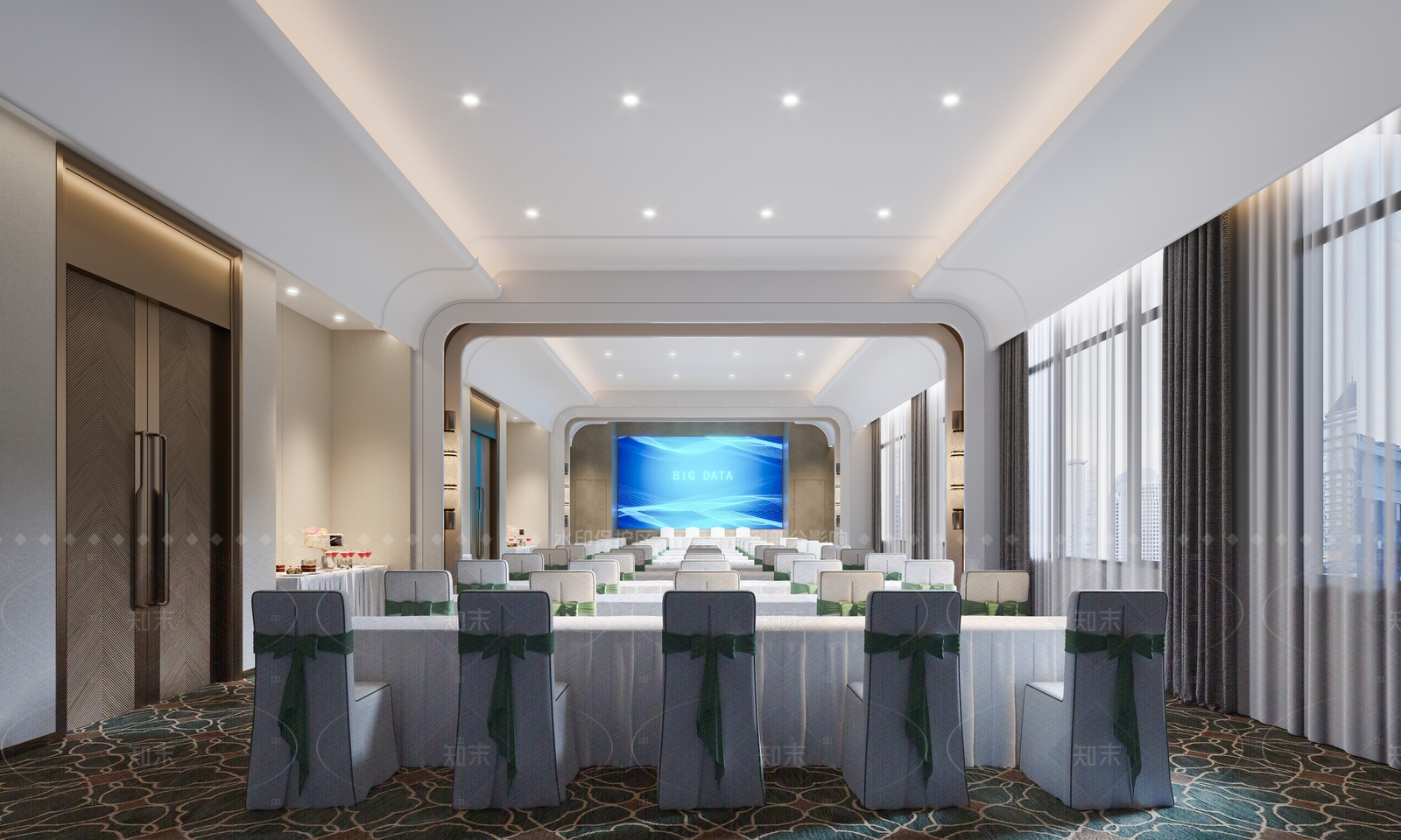 现代会议室3D模型下载【ID:1206819213】