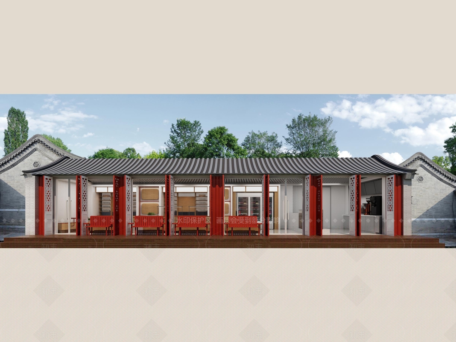 中式新中式其他商业空间3D模型下载【ID:1206820371】