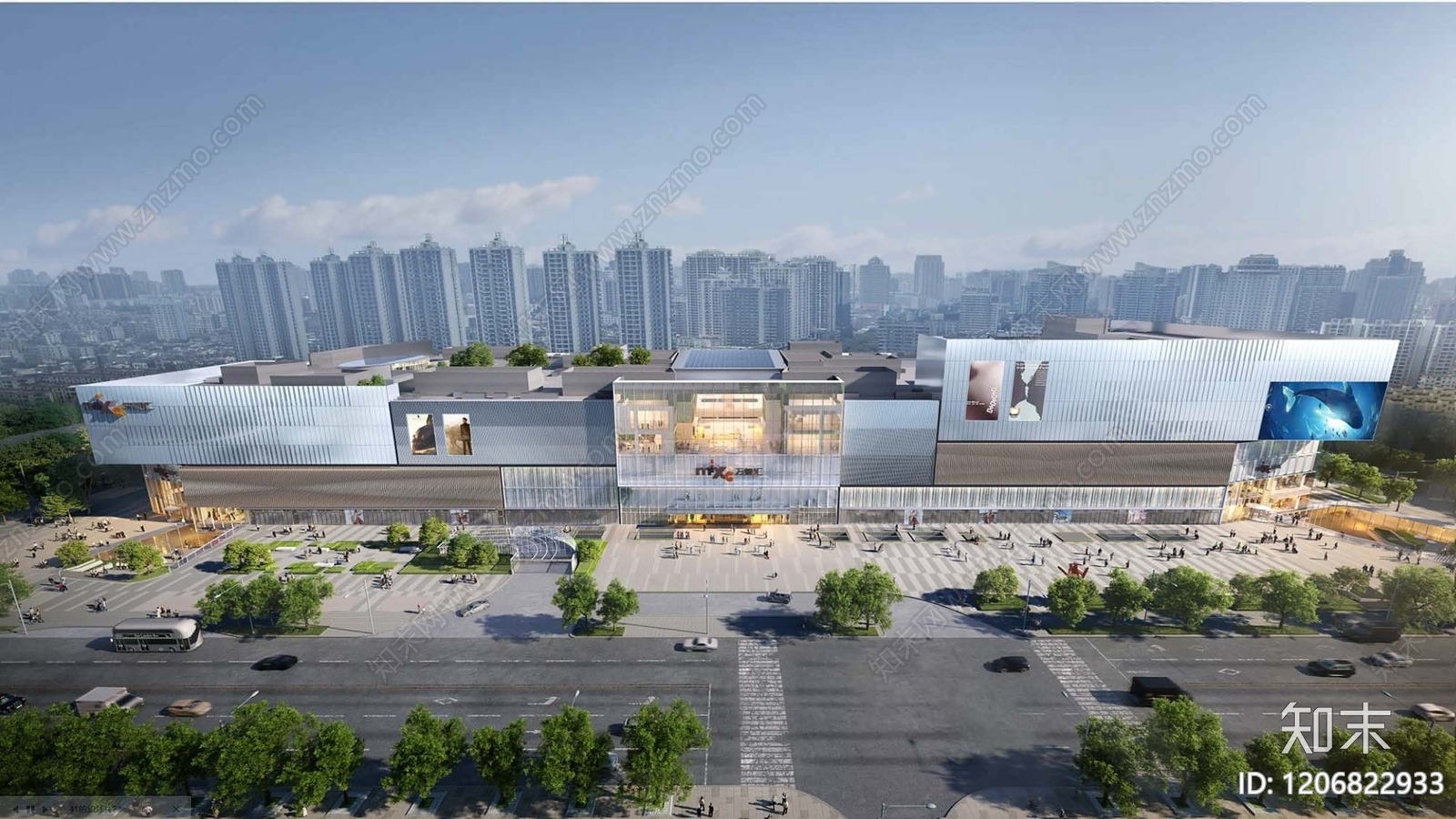 中式现代商业综合体建筑下载【ID:1206822933】