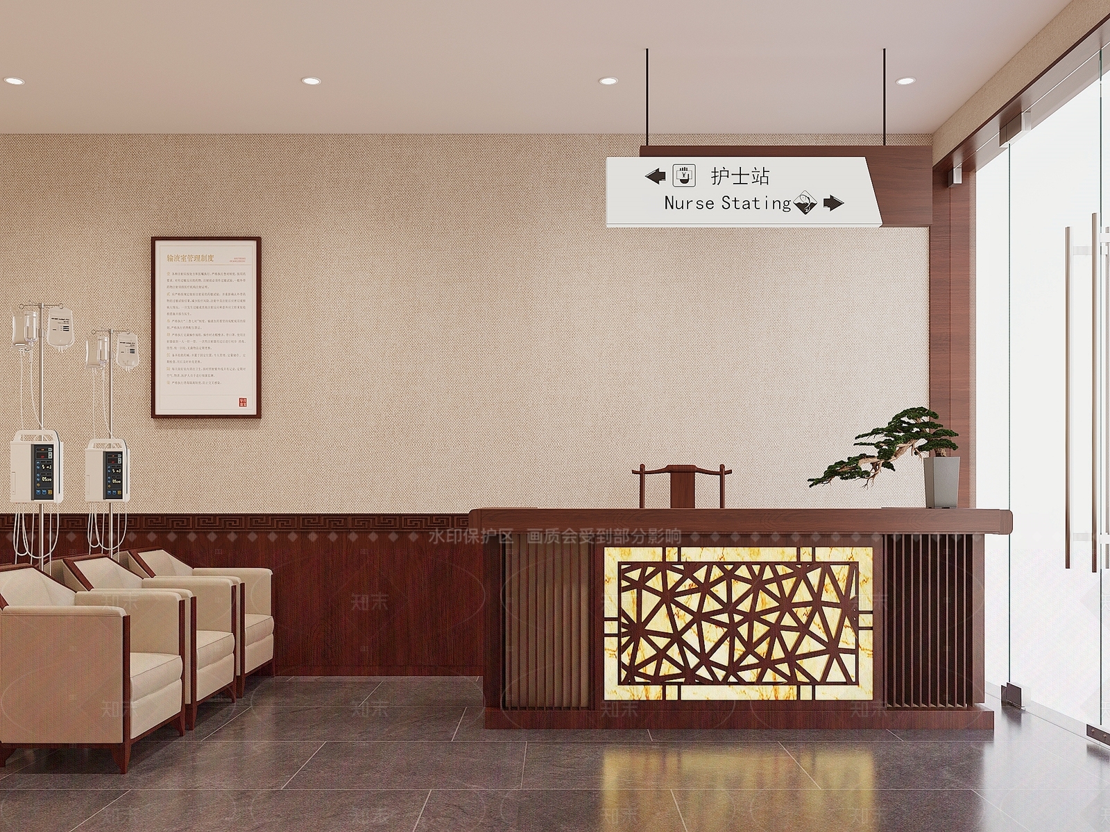 中式医院SU模型下载【ID:1206825577】