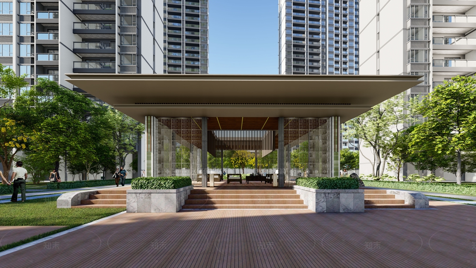 新中式现代其他景观小建筑SU模型下载【ID:1206824350】