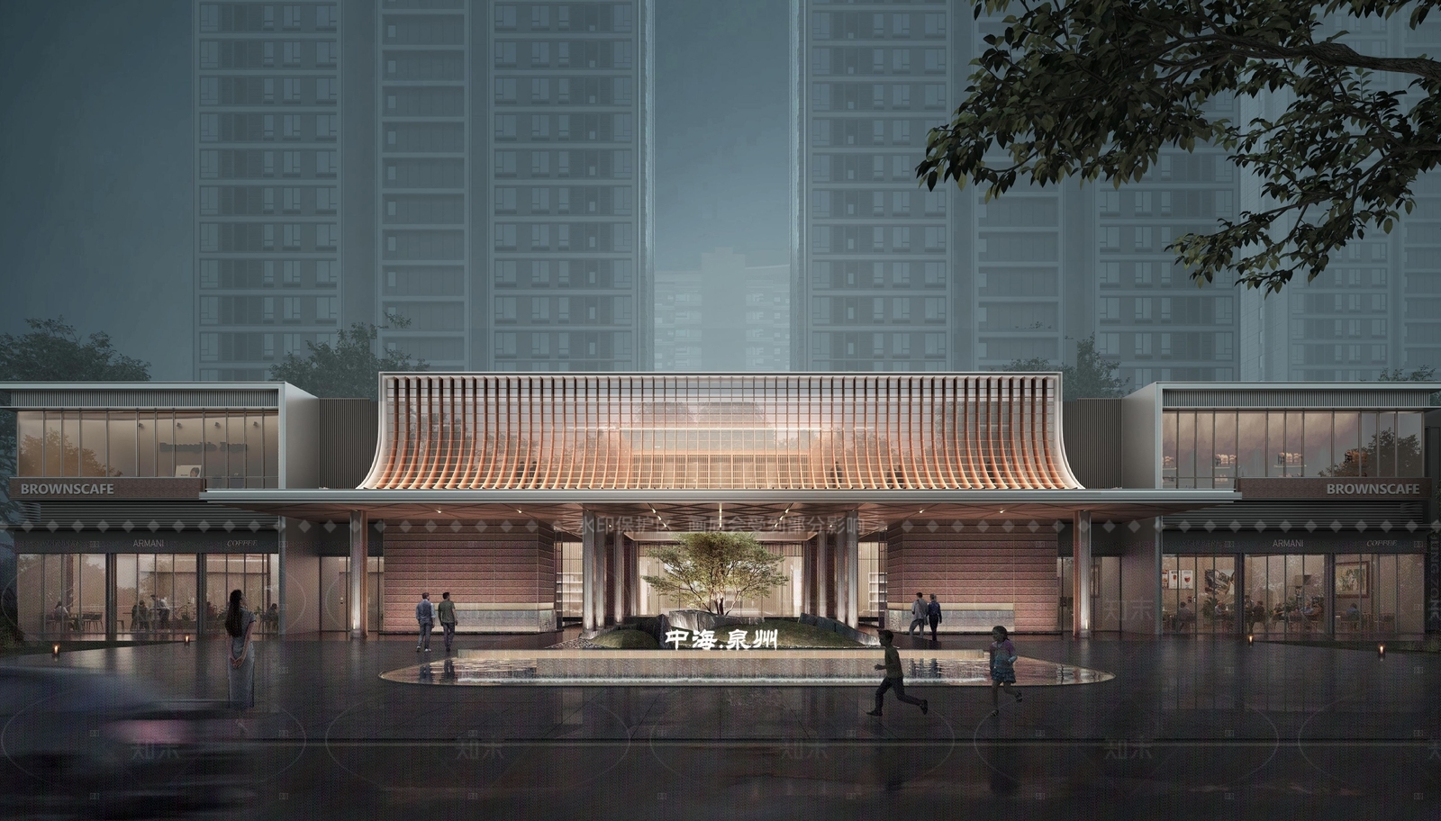 简约轻奢小区建筑SU模型下载【ID:1206824292】