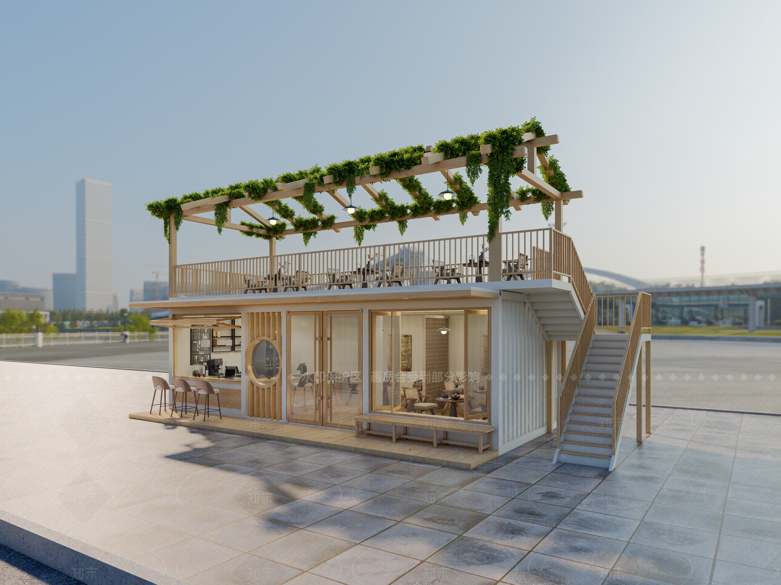 现代新中式风格建筑SU模型下载【ID:1206824883】