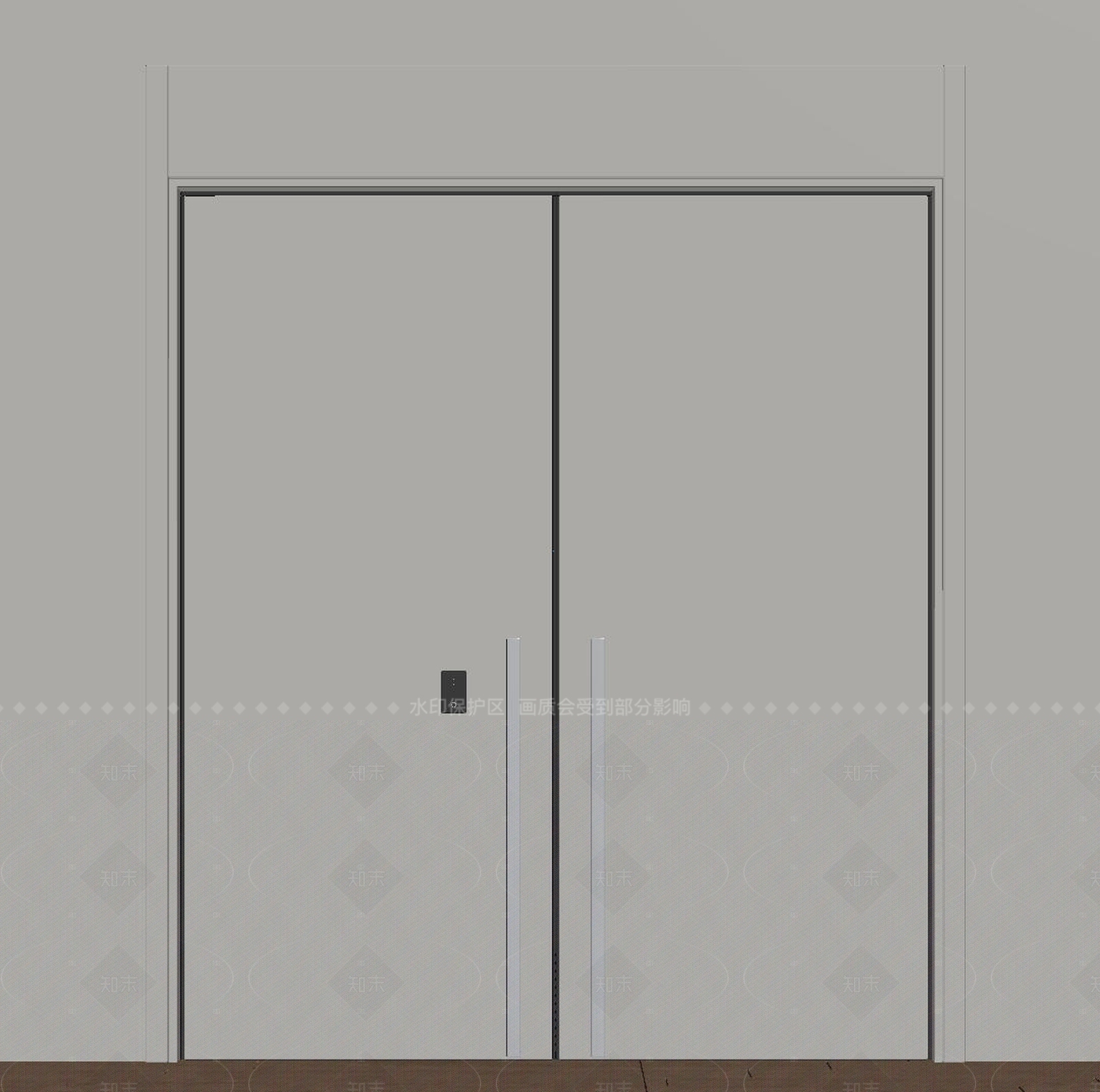 现代极简双开门SU模型下载【ID:1206825825】