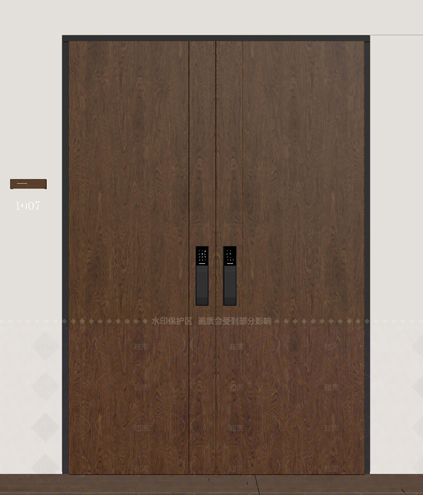 现代极简双开门SU模型下载【ID:1206827705】