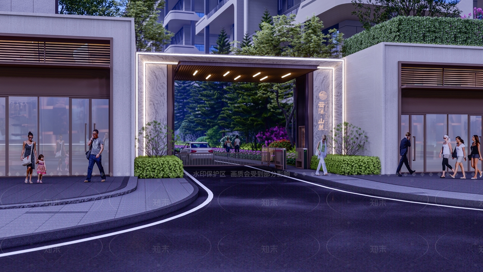 现代极简入口大门SU模型下载【ID:1206828414】