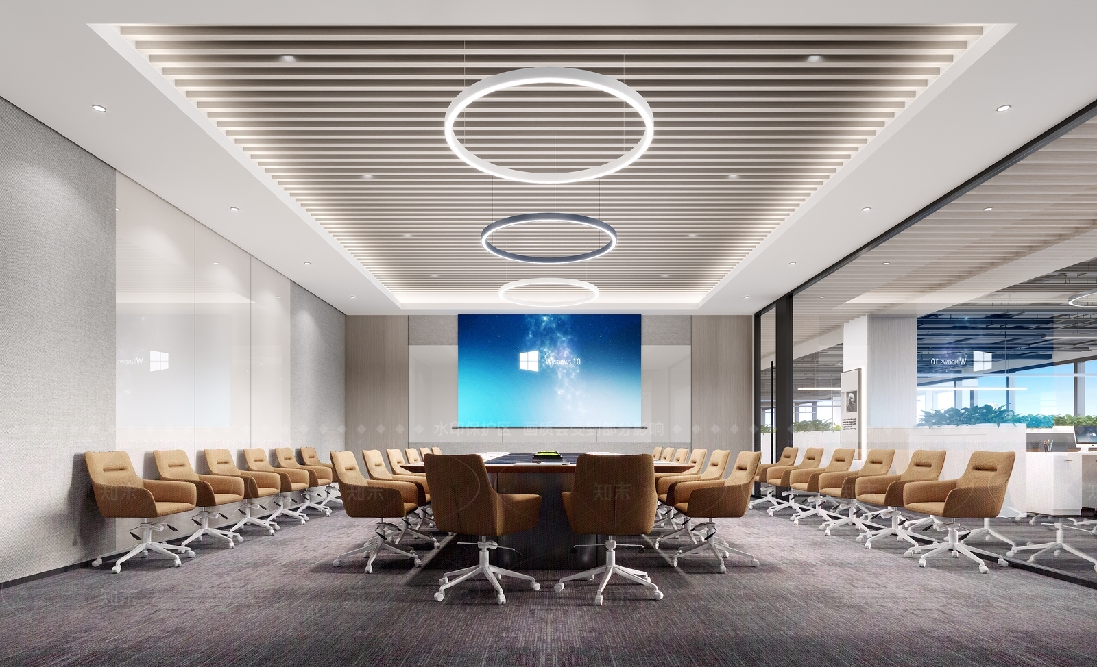 现代会议室3D模型下载【ID:1206832324】