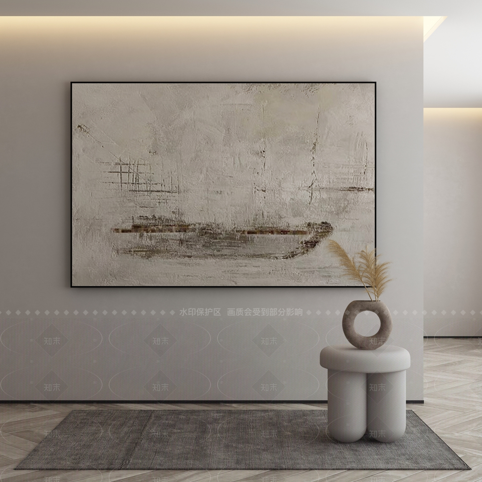 现代侘寂挂画3D模型下载【ID:1206834732】