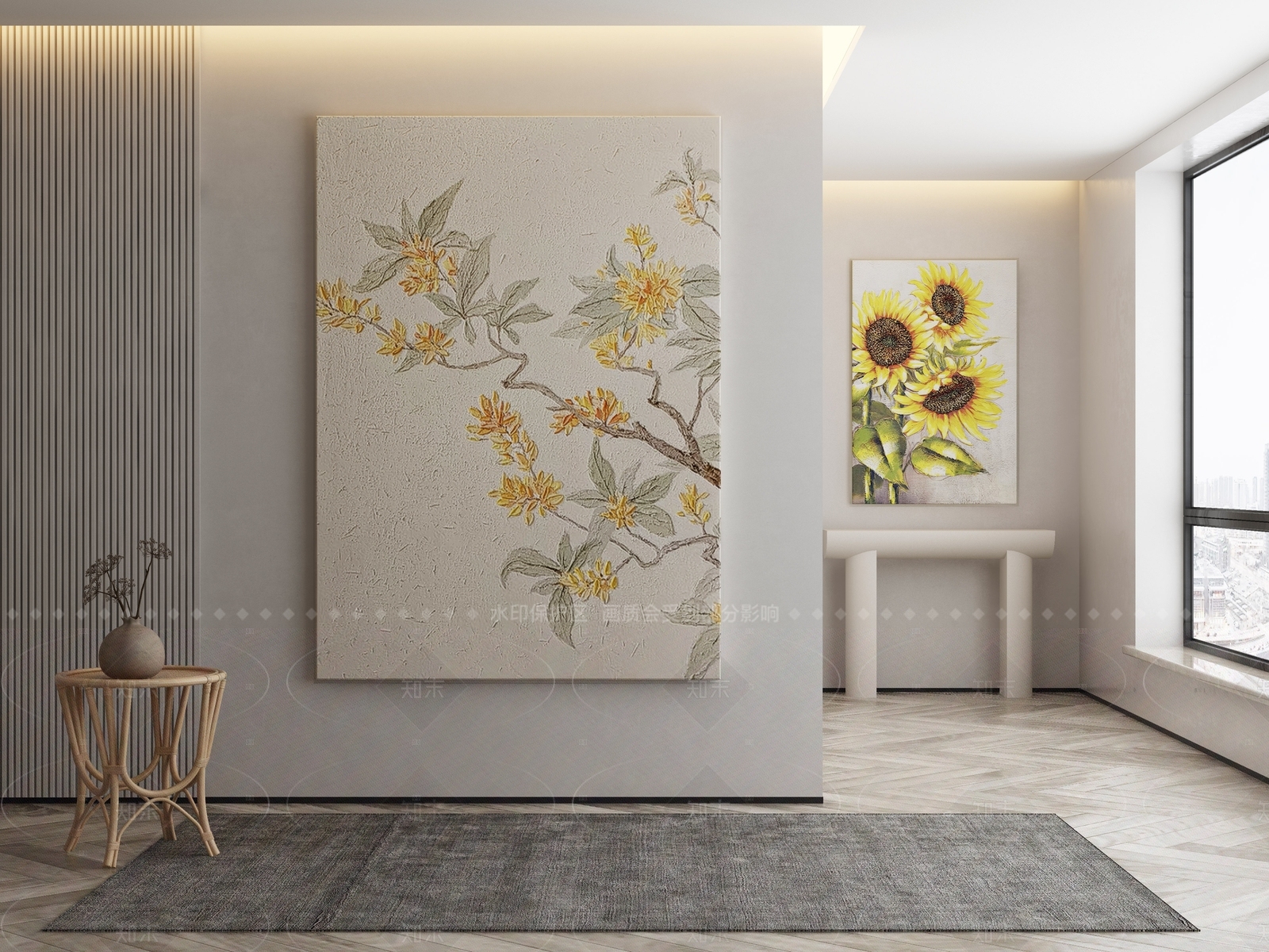 现代侘寂挂画3D模型下载【ID:1206834853】