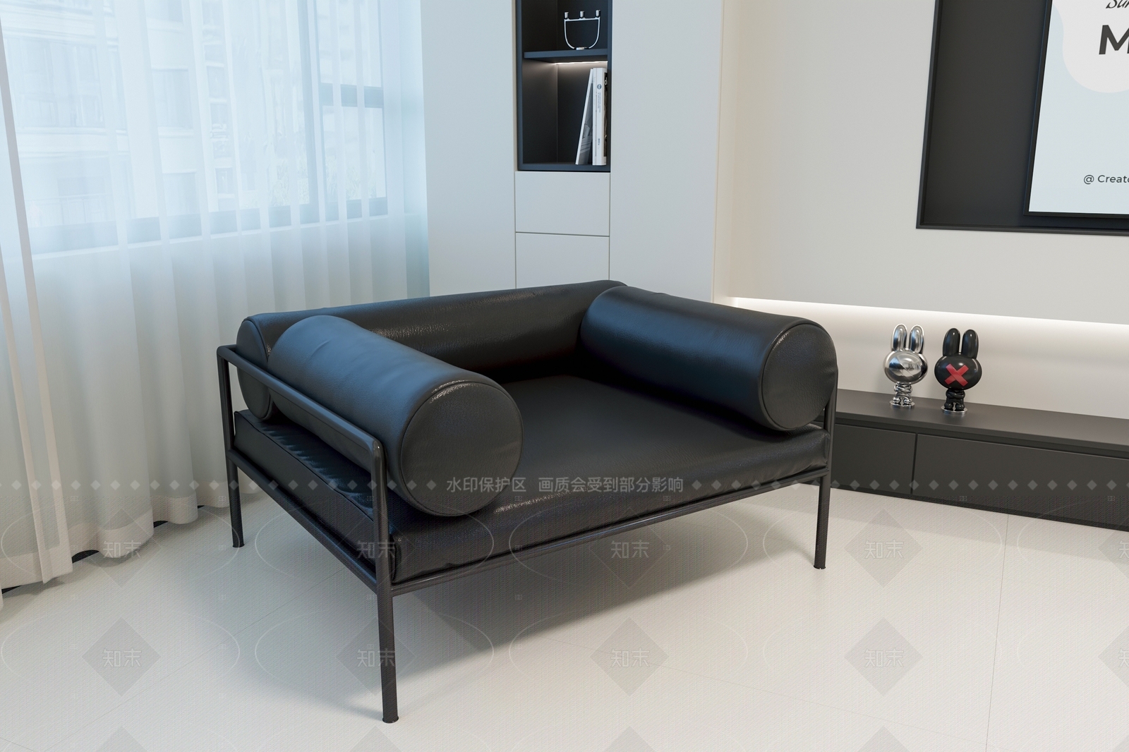 现代单人沙发3D模型下载【ID:1206835922】