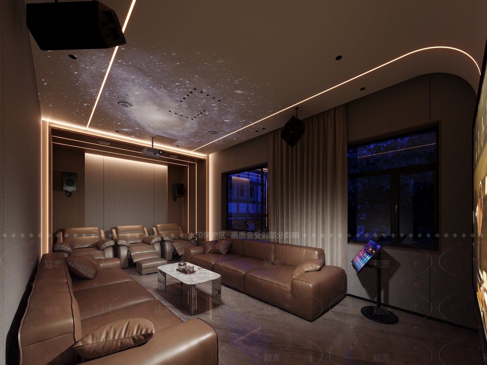 现代轻奢影音室3D模型下载【ID:1206836124】