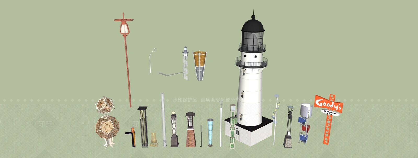 现代轻奢塔楼SU模型下载【ID:1206837049】
