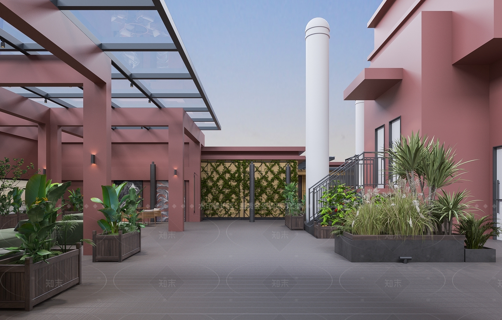 现代阳台3D模型下载【ID:1206837204】