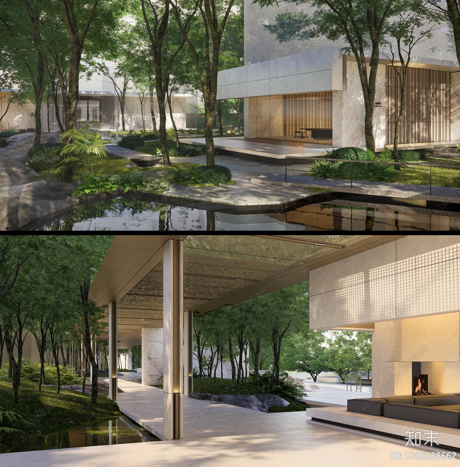 现代民宿景观下载【ID:1206838662】