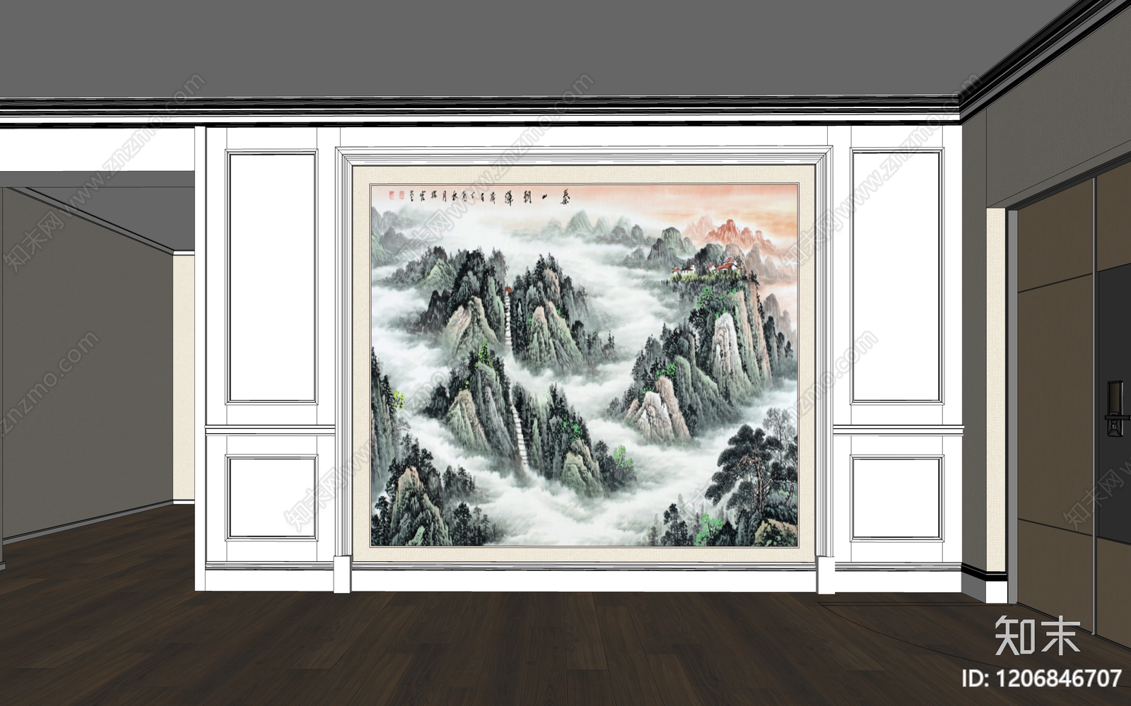 欧式简欧玄关SU模型下载【ID:1206846707】
