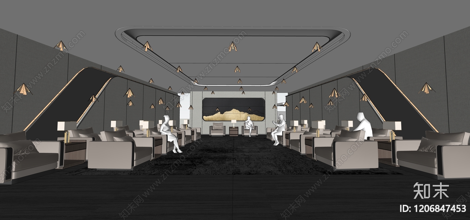 现代其他办公区域SU模型下载【ID:1206847453】