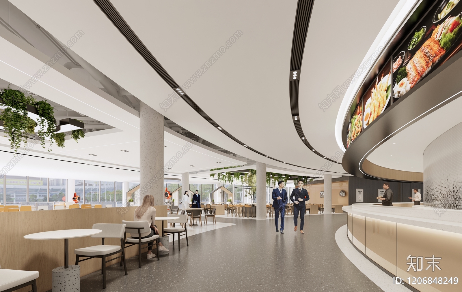 自助餐厅SU模型精品下载_SketchUp模型_知末网