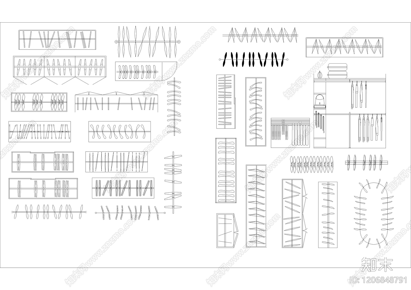 现代柜子施工图下载【ID:1206848791】
