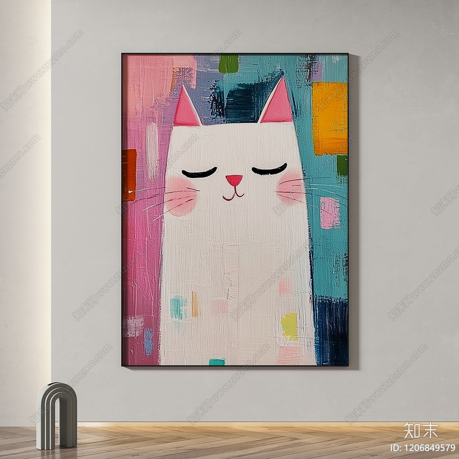 现代简约挂画3D模型下载【ID:1206849579】