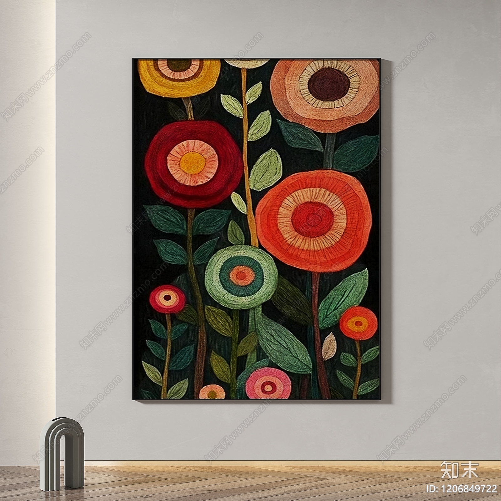 现代复古挂画3D模型下载【ID:1206849722】