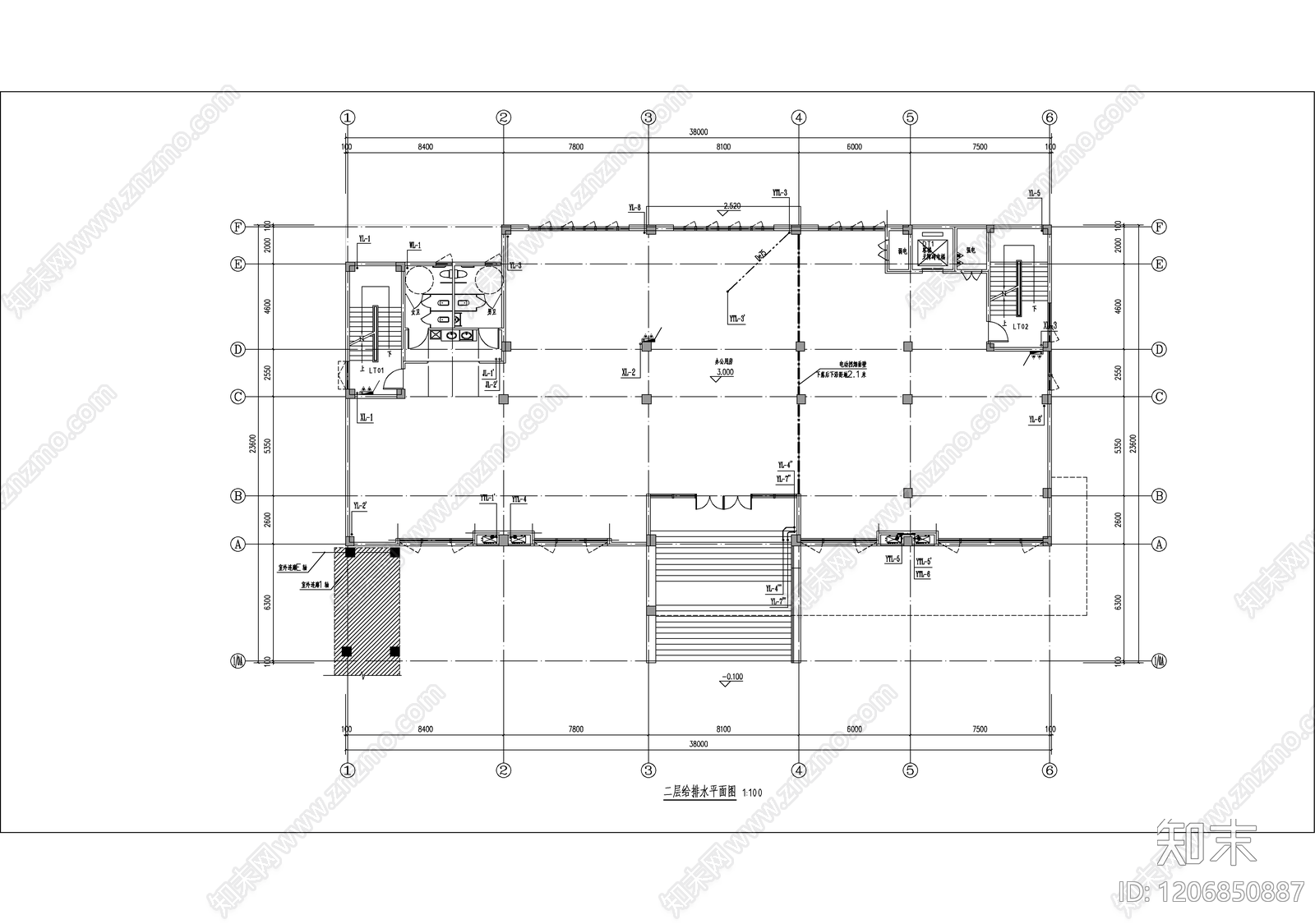 消防给水系统cad施工图下载【ID:1206850887】