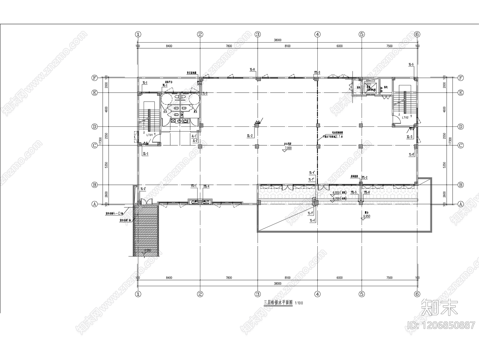 消防给水系统cad施工图下载【ID:1206850887】