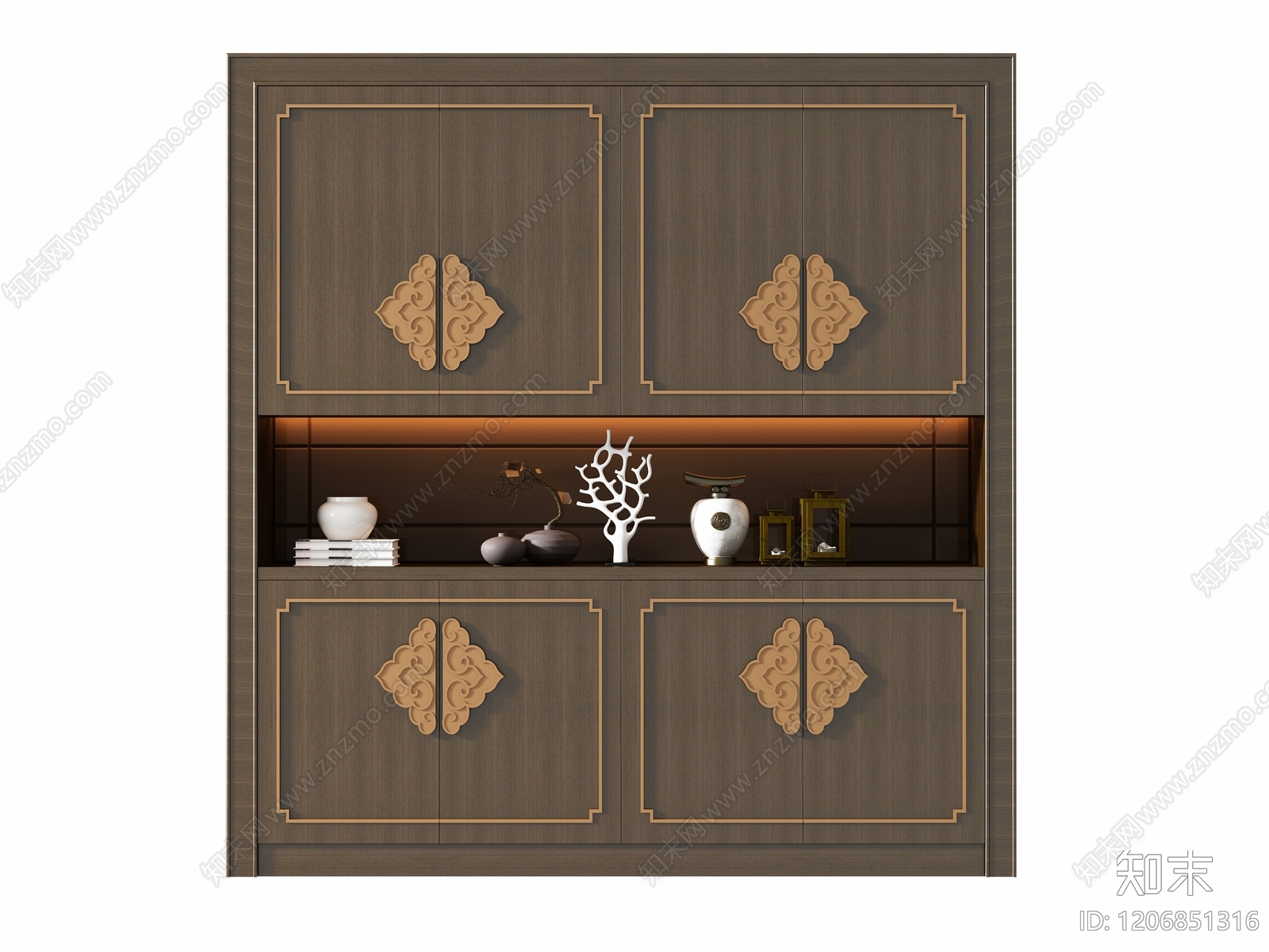 中式鞋柜3D模型下载【ID:1206851316】