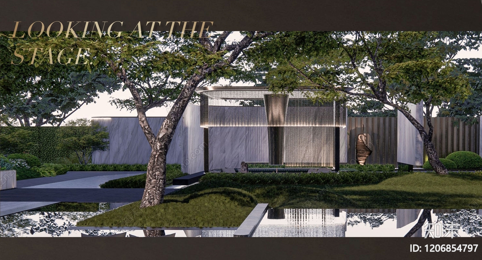 现代小区景观下载【ID:1206854797】