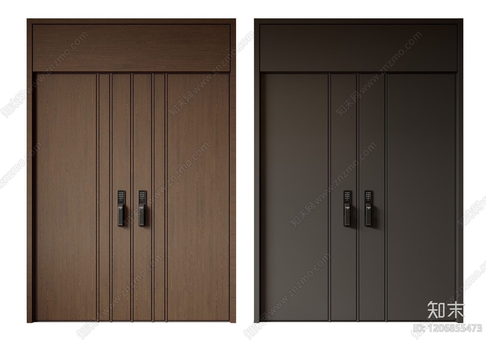 现代极简双开门3D模型下载【ID:1206855473】