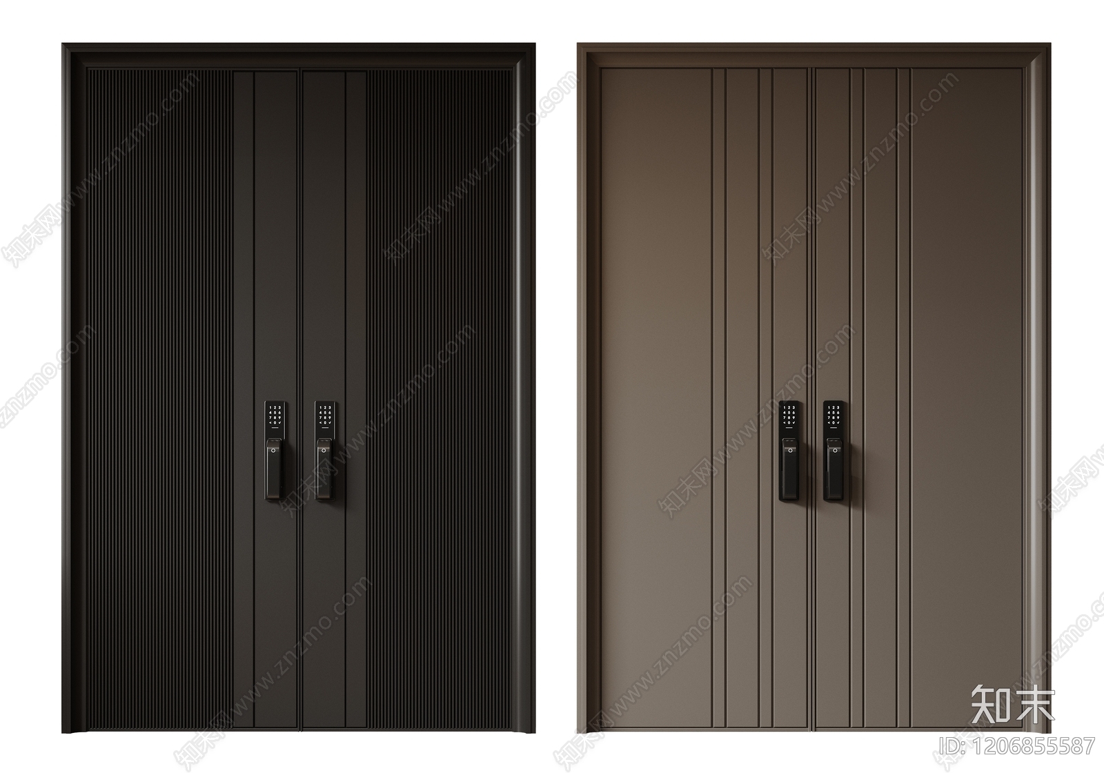 现代极简双开门3D模型下载【ID:1206855587】