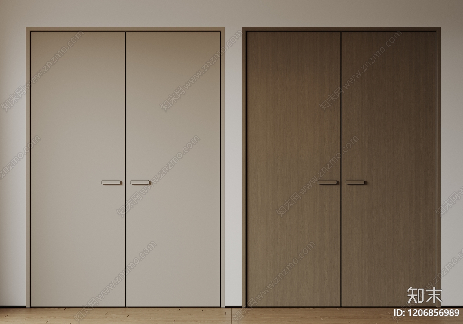现代极简双开门SU模型下载【ID:1206856989】