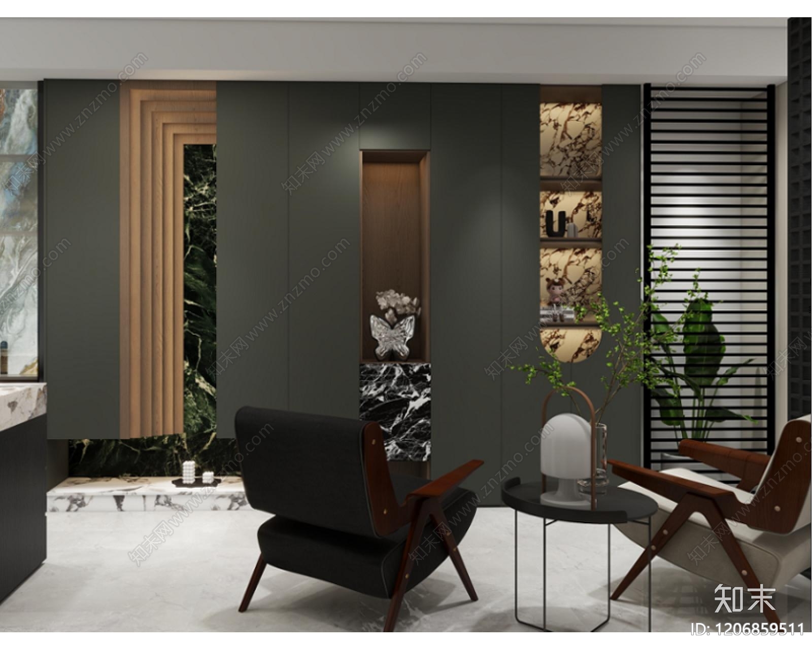 现代玄关施工图下载【ID:1206859511】