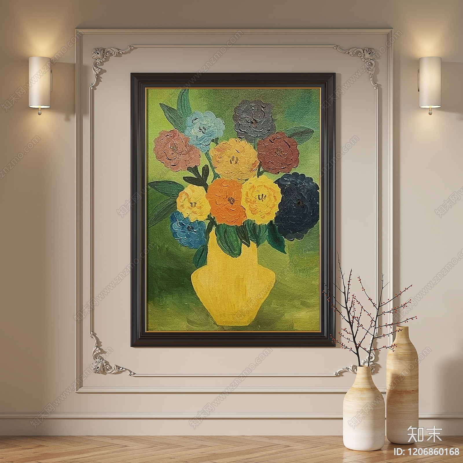 法式中古挂画3D模型下载【ID:1206860168】