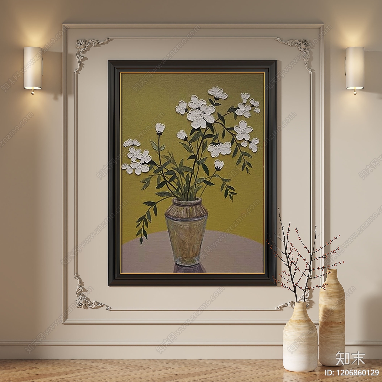 法式中古挂画3D模型下载【ID:1206860129】