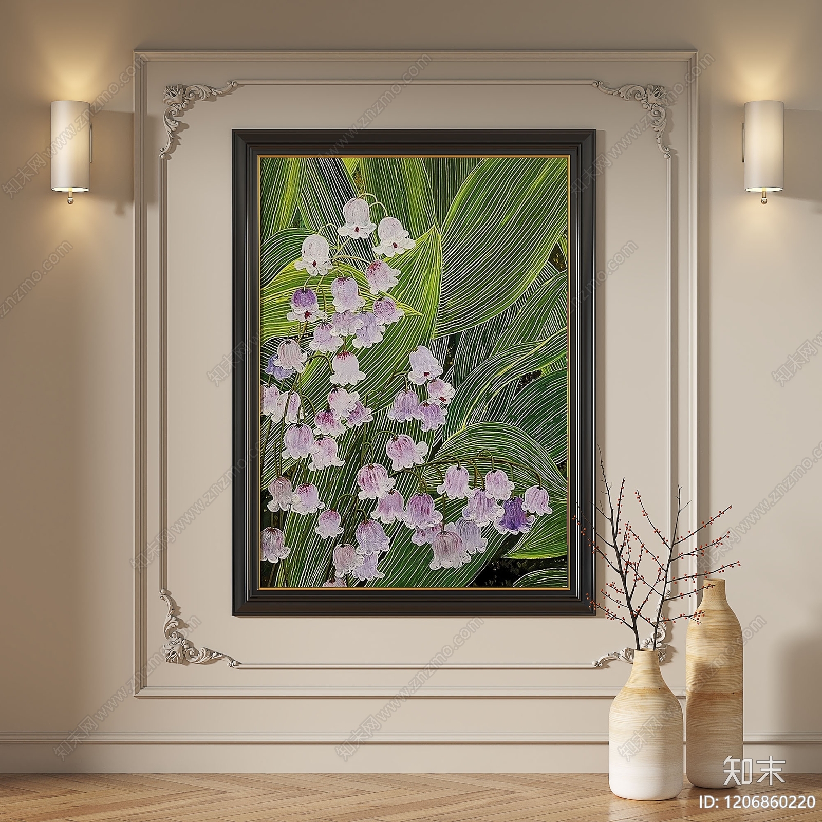 法式中古挂画3D模型下载【ID:1206860220】