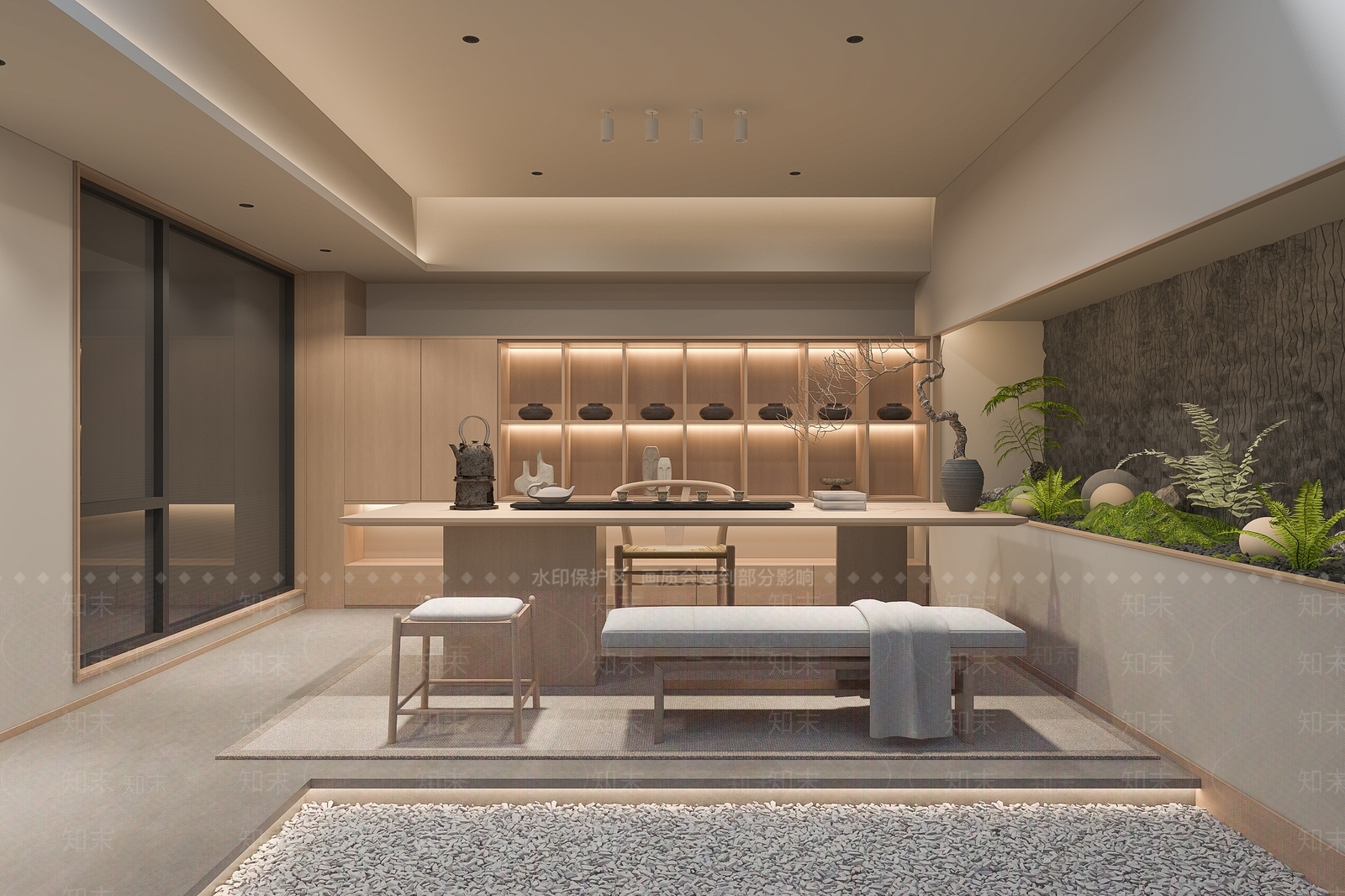 原木茶室3D模型下载【ID:1206860339】