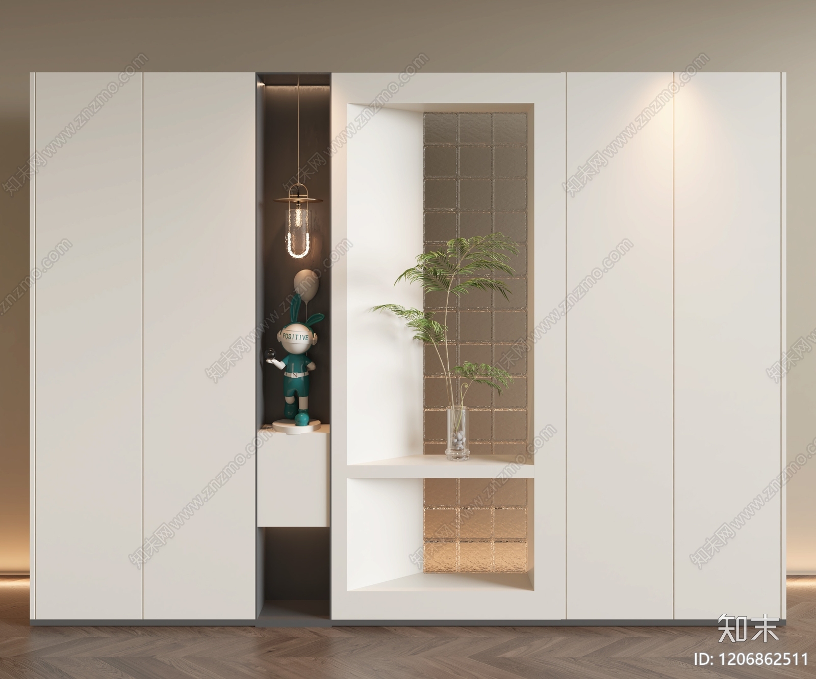 现代鞋柜SU模型下载【ID:1206862511】
