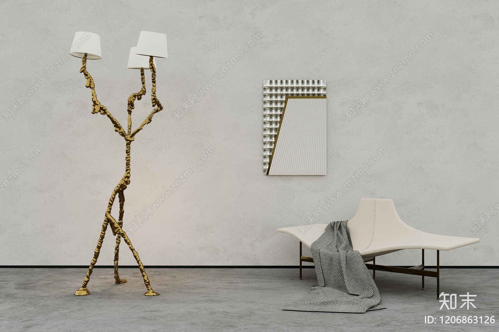 法式欧式落地灯SU模型下载【ID:1206863126】